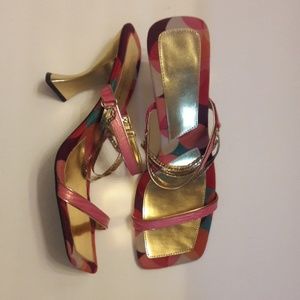 Nine West/ N- Ketty/Slip On/ Heels /w/Chain Detail